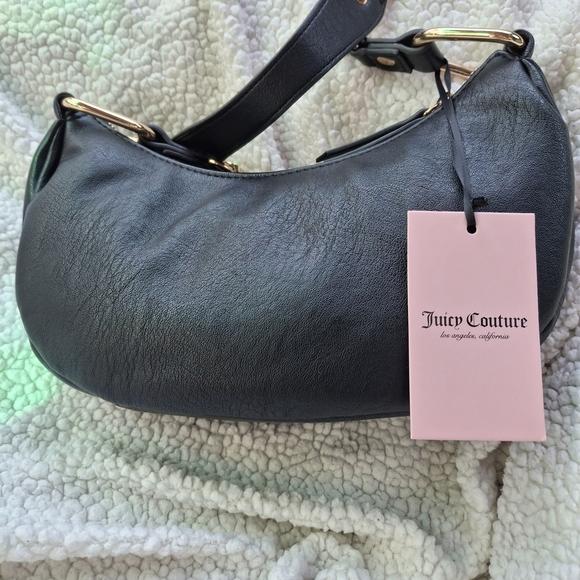 Juicy Couture Black Chain-Accent Shoulder Bag - Picture 3 of 4